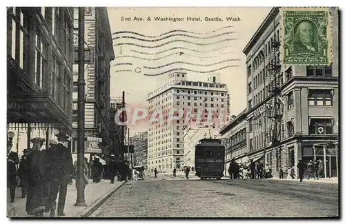 Ansichtskarte AK 2nd Ave Washington Hotel Seattle Wash Tramway