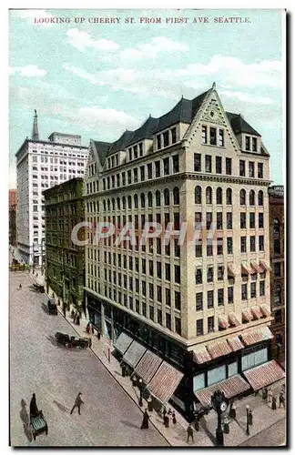 Cartes postales Looking up Cherry St From First Ave Seattle Wash