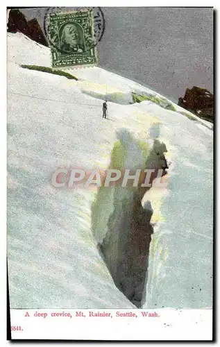 Cartes postales A Deep Crevice Mt Rainier Seattle Wash Alpinisme