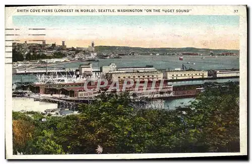 Ansichtskarte AK Smith Cove Piers Seattle Washington On The Puget Sound