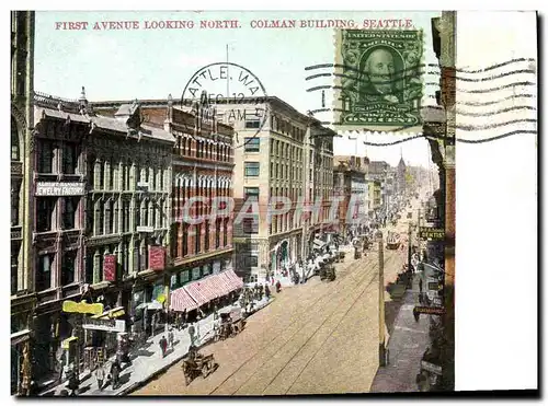 Cartes postales First Avenue Looking North Colman Building Seattle
