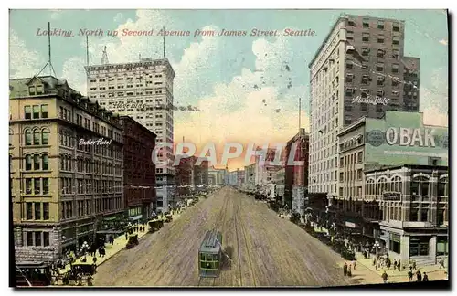 Cartes postales Looking North Up Second Avenue From James Street Seattle