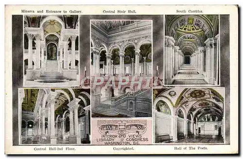 Cartes postales Interior Views Library Of Congress Washington D C Bibliotheque