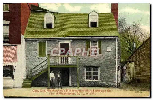 Cartes postales Gen Geo Washington&#39s Headquarters While Surveying The City Of Washington D C in 1791