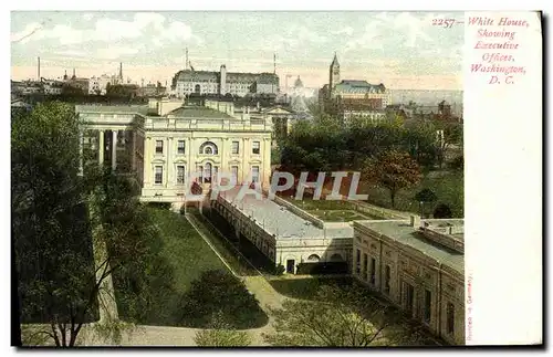 Cartes postales White House Showing Executive Offices Washington D C