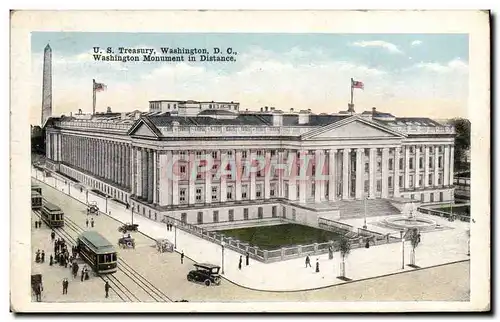 Cartes postales U S Treasury Washington D C Washington Monument In Distance