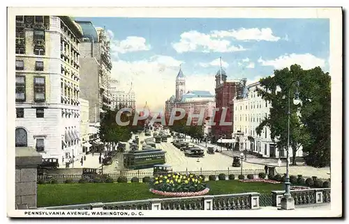 Cartes postales Pennsylvania Avenue Washington D C Tramway