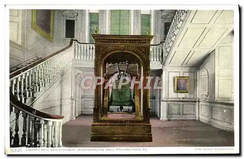 Cartes postales Liberty Bell And Stairway Independence Hall Philadelphia Pa