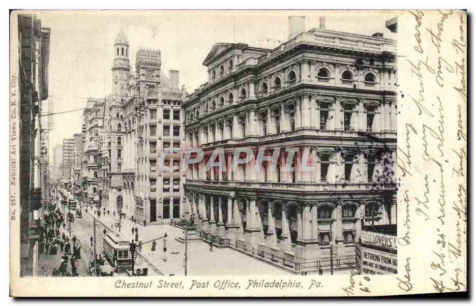 Ansichtskarte AK Chestnut Street Post Office Philadelphia Pa Nr. RXR31