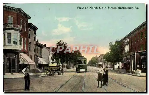Cartes postales View On North Street Harrisburg Pa Tramway