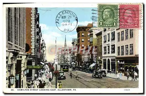 Cartes postales Hamilton Street Looking East Allentown Pa