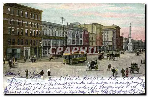 Cartes postales Augusta Ga Broad Street Tramway