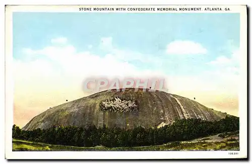 Cartes postales Stone Mountain With Confederate Memorial Monument Atlanta Ga