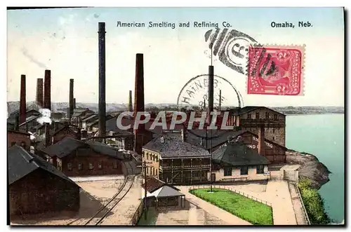 Cartes postales American Smelting And Refining Co Omaha Neb Raffinerie