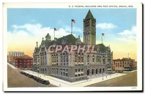 Ansichtskarte AK U S Federal Building And Post Office Omaha Neb