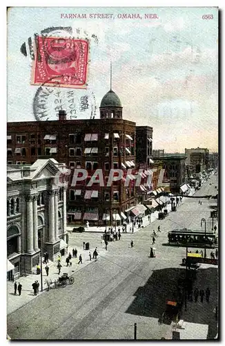 Cartes postales Farnam Street Omaha Neb