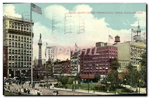 Cartes postales Public Square Looking Toward Euolio Avenue Oleveland Ohio