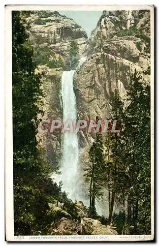 Cartes postales Lower Vosemite Falls Yosemitz Valley Calif