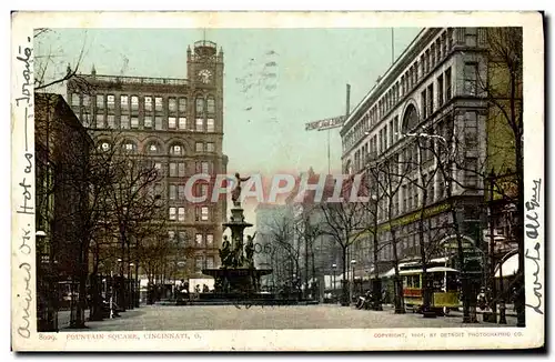 Ansichtskarte AK Fountain Square Cincinnati O