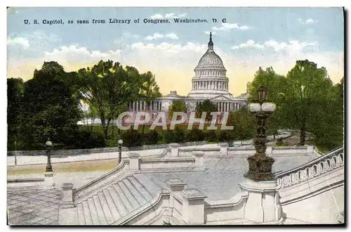 Cartes postales U S Capitol As Seen From Libray Of Congress Washington D C