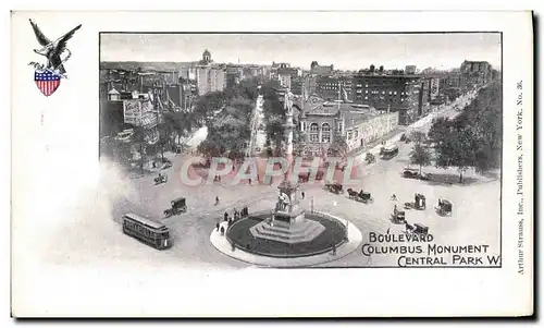 Cartes postales Boulevard Columbus Monument Central Park W