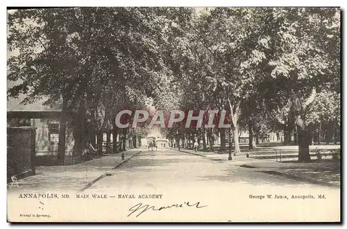 Cartes postales Annapolis Main Walk Naval Academy Militaria