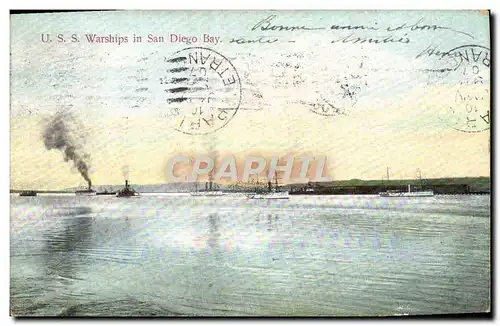 Cartes postales U S S Warships In San Diego Bay Bateaux