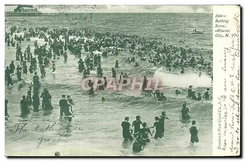 Cartes postales Bathing Scene Atlantic City N J