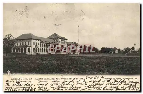 Cartes postales Annapolis Marine Barracks And Officers Quarters Militaria