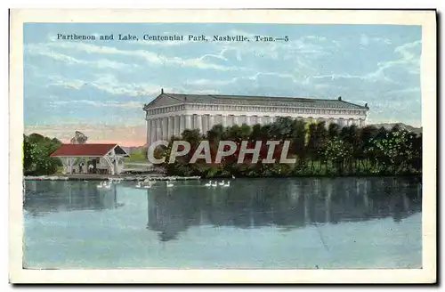 Cartes postales Parthenon And Lake Centennial Park Nashville Tenn