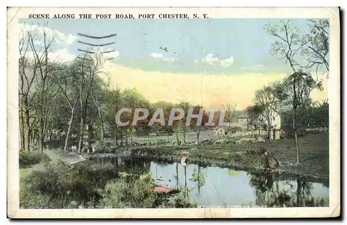 Cartes postales Scene Along The Post Road Port Chester N Y