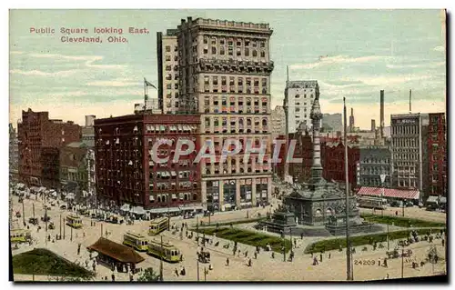 Cartes postales Publis Square Looking East Cleveland Ohio