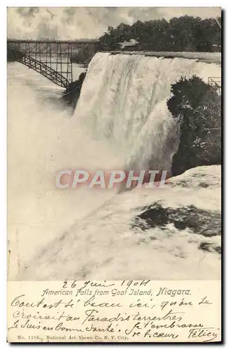 Ansichtskarte AK American Falls from Goat Island Niagara