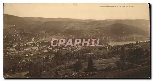 Cartes postales Grand Format Vue sur Gerardmer et le lac pris des Xettes 28 * 14 cm