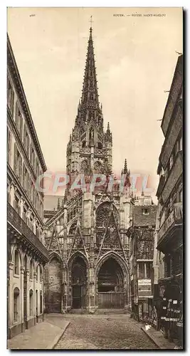 Cartes postales Grand Format Rouen Eglise Saint Maclou 14.5cm * 28 cm