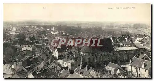 Cartes postales Grand Format Senlis Vue sur Saint Frambourg 28 x 14 cm