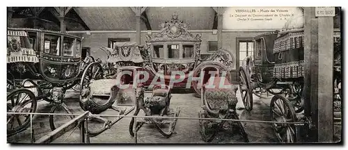 Ansichtskarte AK Grand Format Versailles Musee des voitures La carrosse de couronnement de Charles X 28 * 11 cm