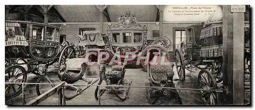 Cartes postales Grand Format Versailles Musee des voitures La carrosse de couronnement de Charles X 28 * 11 cm