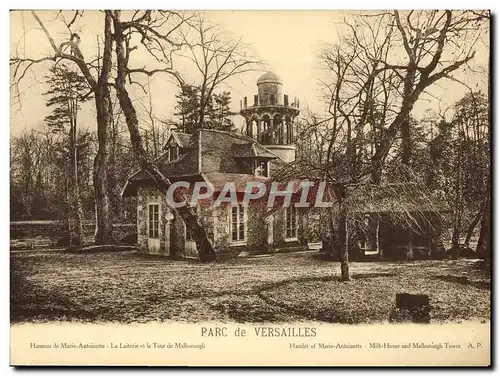 Ansichtskarte AK Grand Format Versailles Parc Hameau de Marie Antoinette La laiterie et la tour de Malborough 28