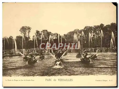 Ansichtskarte AK Grand Format Versailles Le bassin du Dragon un jour de grandes eaux 28 * 21 cm