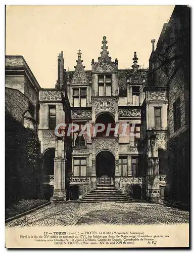 Cartes postales Grand Format Tours Hotel Gouin 21 * 28 cm