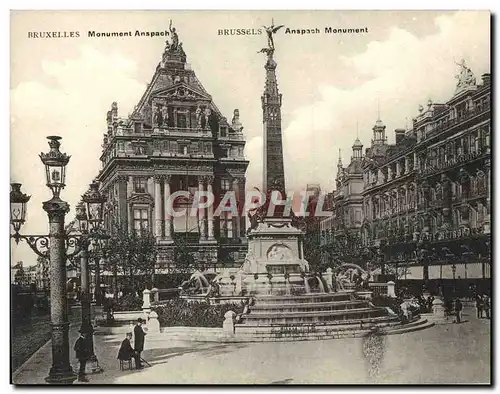 Cartes postales Grand Format Bruxelles Monument Anspach 18 * 14 cm