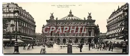 Cartes postales Grand Format Paris Le Theatre de L&#39Opdra et la place 28.5 * 11 cm