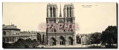 Cartes postales Grand Format Paris Notre Dame 28.5 * 11 cm