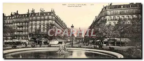 Cartes postales Grand Format Paris Le Pantheon et la Rue Soufflot 28.5 * 11 cm