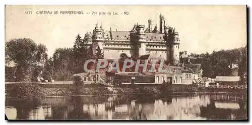Ansichtskarte AK Grand Format Chateau De Pierrefonds Vue Prise du Lac 28 * 14 cm