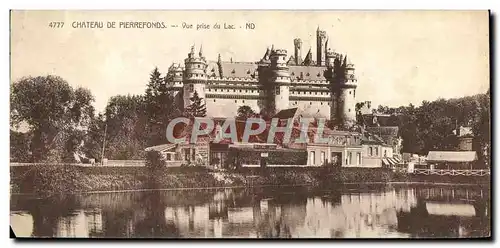 Cartes postales Grand Format Chateau De Pierrefonds Vue Prise du Lac 28 * 14 cm