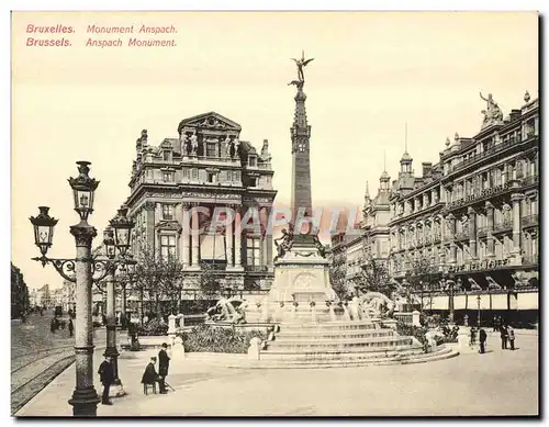 Cartes postales Grand Format Bruxelles Monument Anspach 18 * 14 cm