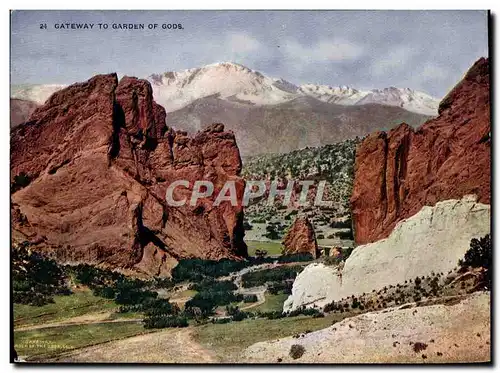 Ansichtskarte AK Grand Format Gateway to Garden of Gods 20 * 14 cm