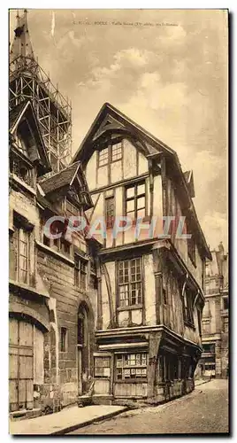 Ansichtskarte AK Grand Format Rouen Vieille maison Rue St Romain 14.5 * 28 cm